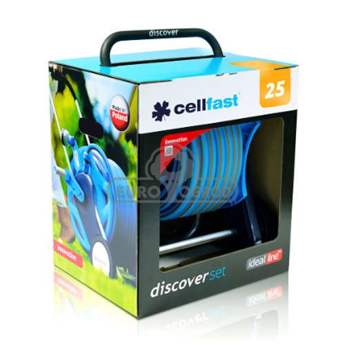 Cellfast Zestaw Wąż 25m + Wózek + Zraszacz + Złącza Discover 55-625