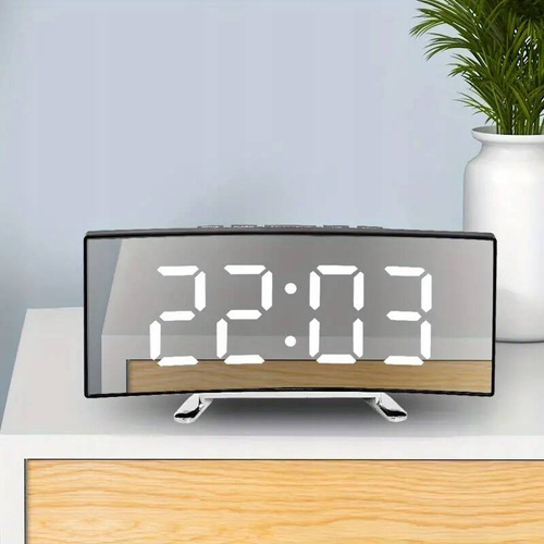 BUDZIK ZEGAR ELEKTRONICZNY CYFROWY LED TERMOMETR