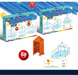 SŁOMKI KLOCKI KONSTRUKCYJNE DUŻE DO BUDOWANIA BAZY 68 elem.