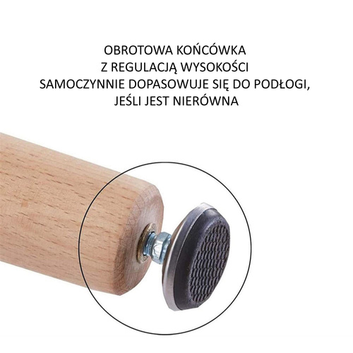Stół Skandynawski Okrągły 80cm Drewno Bukowe