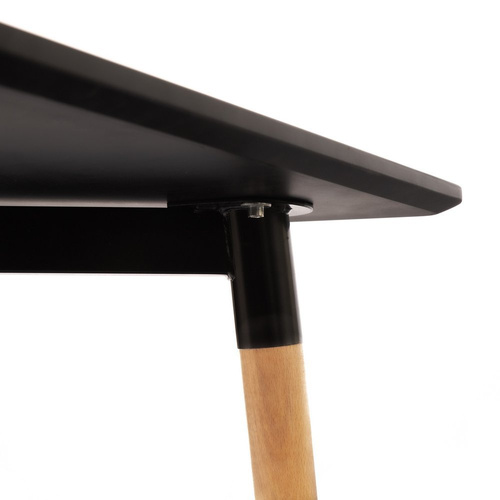 Stół Czarny Prostokątny 120 x 60 cm Do Kuchni Jadalni