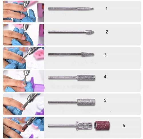 FREZARKA DO PAZNOKCI MANICURE PEDICURE MOCNA PROFESJONALNA 80W FREZY ZESTAW