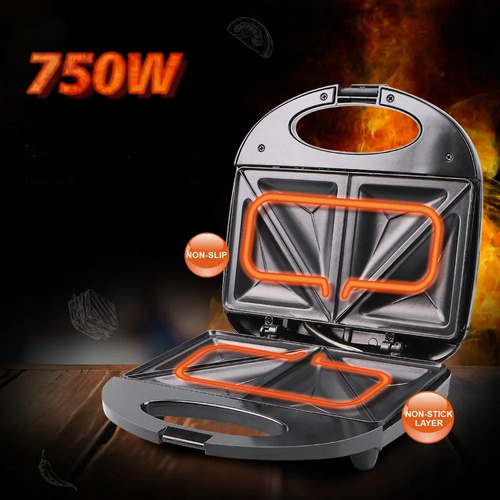 Toster Opiekacz Do Kanapek Tostów Mocny 800W