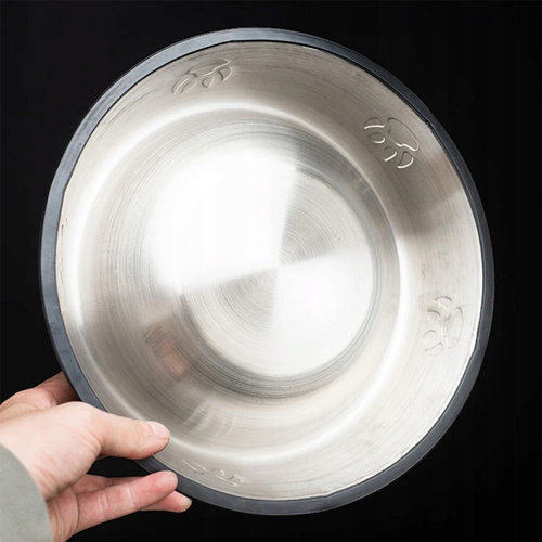 METALOWA MISKA DLA PSA KOTA ANTYPOŚLIZGOWA DO KARMY I WODY ŚREDNIA 0,5L