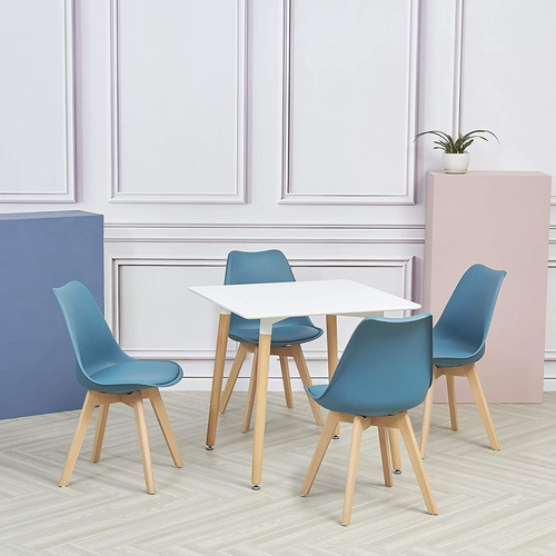 Stół Biały Kwadratowy 100 x 100 cm Do Kuchni Jadalni