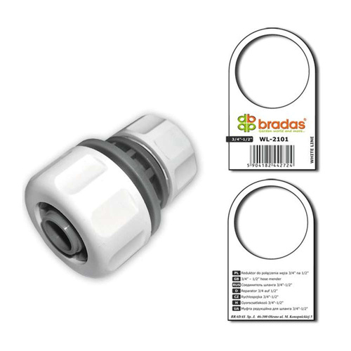 Bradas White Line Reparator Złącze Do Węża 3/4" / 1/2" WL-2101