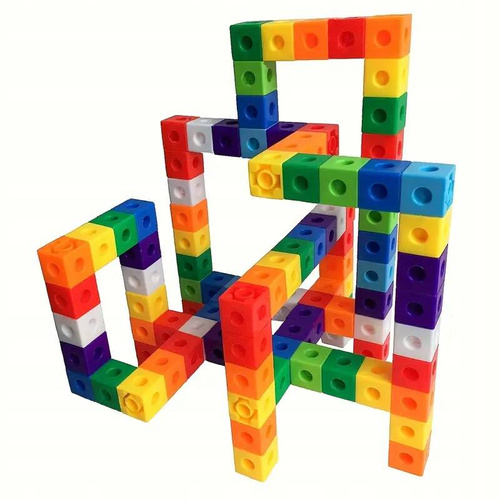 KLOCKI KONSTRUKCYJNE 3D SZEŚCIANY ZESTAW KREATYWNY 122 elem.