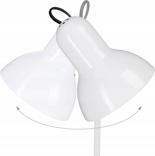 LAMPKA BIURKOWA SZKOLNA KRESLARSKA NOCNA REGULOWANA NA BIURKO + UCHWYT