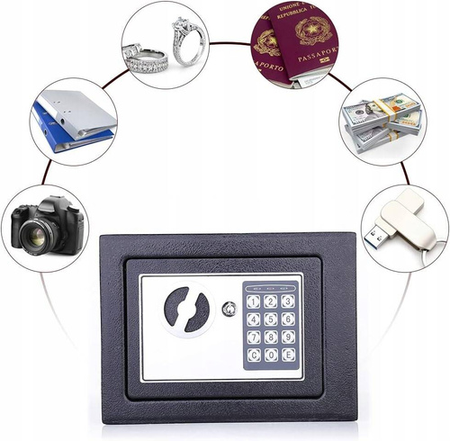 Sejf Elektroniczny Cyfrowy Dom Hotel Biuro Szyfr Klucze