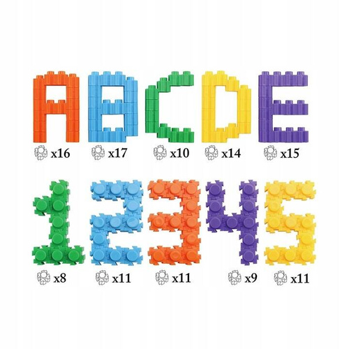 KLOCKI KONSTRUKCYJNE PRZESTRZENNE 3D DUŻY ZESTAW 685 elem.