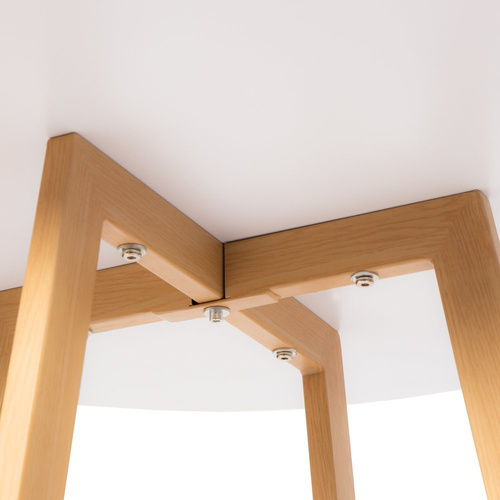 Stolik Kawowy 80cm W Stylu Skandynawskim Biały