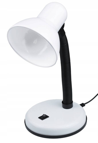 LAMPKA BIURKOWA REGULOWANA SZKOLNA NA BIURKO NOCNA BIAŁA