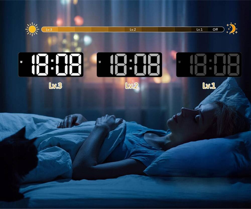 BUDZIK ZEGAR ELEKTRONICZNY PODSWIETLENIE LED TERMOMETR 