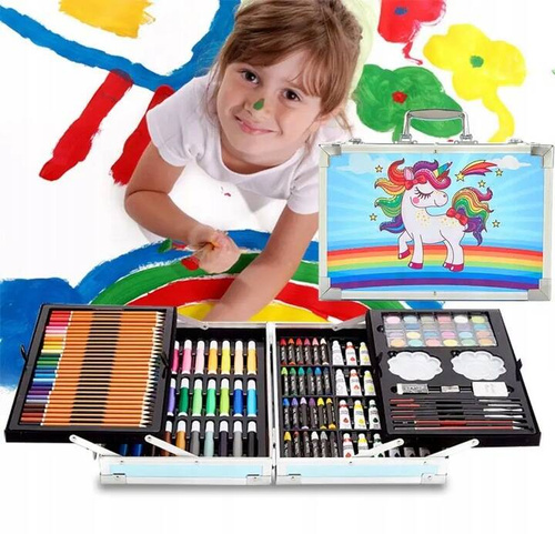 ZESTAW DO MALOWANIA KREATYWNY DLA DZIECI WALIZKA 145 elem. KOSMONAUTA