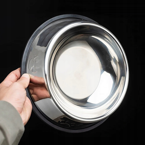 METALOWA MISKA DLA PSA KOTA ANTYPOŚLIZGOWA DO KARMY I WODY ŚREDNIA 0,5L