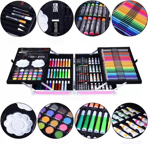 ZESTAW DO MALOWANIA KREATYWNY DLA DZIECI WALIZKA 145 elem. KOSMONAUTA