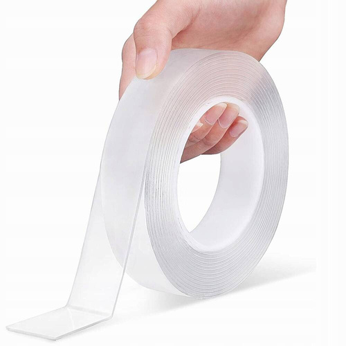 MOCNA TAŚMA DWUSTRONNA KLEJĄCA NANO TAPE WODOODPORNA BEZBARWNA 2m x 2,5cm