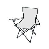 Krzesło Wędkarskie Szare Campingowe