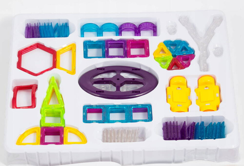KLOCKI MAGNETYCZNE KONSTRUKCYJNE 3D DUŻE 128 elem.