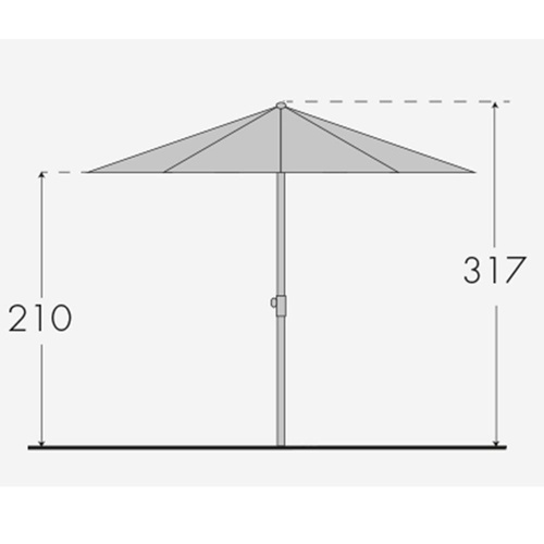 Doppler Parasol Ogrodowy Active Tele 340cm Kawowy (453568 846)