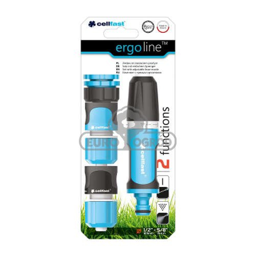 Cellfast Zestaw Zraszacz Prosty + Złącza Ergo Line 1/2" 53-500