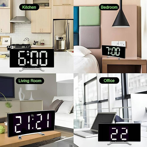 BUDZIK ZEGAR ELEKTRONICZNY CYFROWY LED TERMOMETR