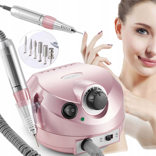 FREZARKA DO PAZNOKCI MANICURE PEDICURE MOCNA PROFESJONALNA 80W FREZY ZESTAW