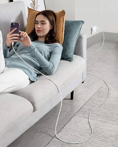 SZYBKA ŁADOWARKA SIECIOWA ZASILACZ PD 20W + KABEL USB-C-DO USB-C PD 150cm