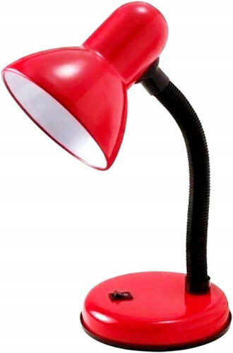 LAMPKA BIURKOWA REGULOWANA SZKOLNA NA BIURKO NOCNA CZERWONA
