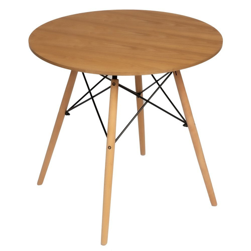 Stół Stolik Kawowy Skandynawski 80cm Drewno 