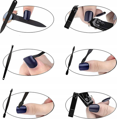 ZESTAW DO MANICURE PAZNOKCI PRZYBORNIK ETUI 16 el