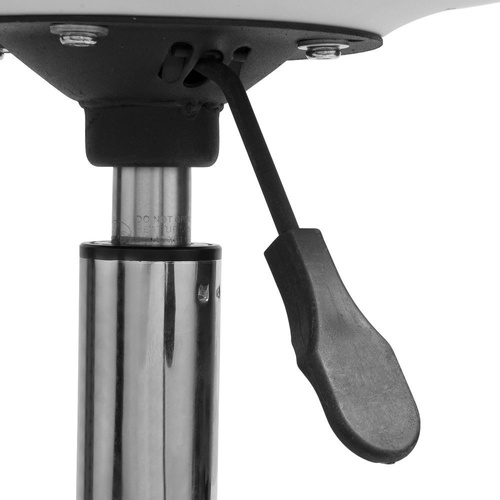 Fotel Krzesło Biurowe Obrotowe Z Poduszką Z Ekoskóry Biało-Czarne