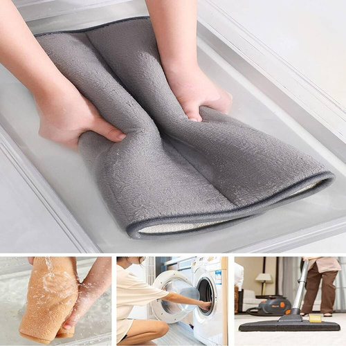 Dywaniki Łazienkowe Szare Antypoślizgowe Zestaw 2szt