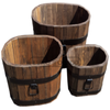 Drewdon Donica Sosnowa z Uchwytami 60x37x31 Rustikal Palisander