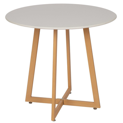 Stolik Kawowy 80cm W Stylu Skandynawskim Biały