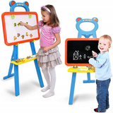 TABLICA DWUSTRONNA MAGNETYCZNA + KREDA 3w1 NA SZTALUDZE DLA DZIECI