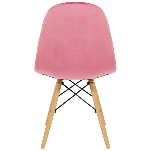 Krzesło Skandynawskie Welurowe Pikowane Tapicerowane 6 szt. Antyczny Róż