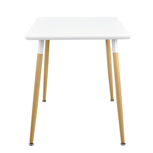 Stół Biały Prostokątny 120 x 80 cm Do Kuchni Jadalni