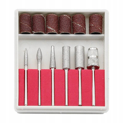 FREZARKA DO PAZNOKCI MANICURE PEDICURE MOCNA PROFESJONALNA 80W FREZY ZESTAW