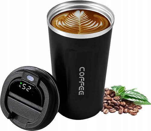 KUBEK TERMICZNY TERMOS WYŚWIETLACZ TEMPERATURY LCD 510ml