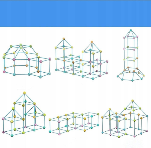 SŁOMKI KLOCKI KONSTRUKCYJNE DUŻE DO BUDOWANIA BAZY 68 elem.