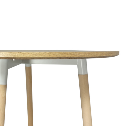 Stół Skandynawski Okrągły 80cm Drewno Bukowe