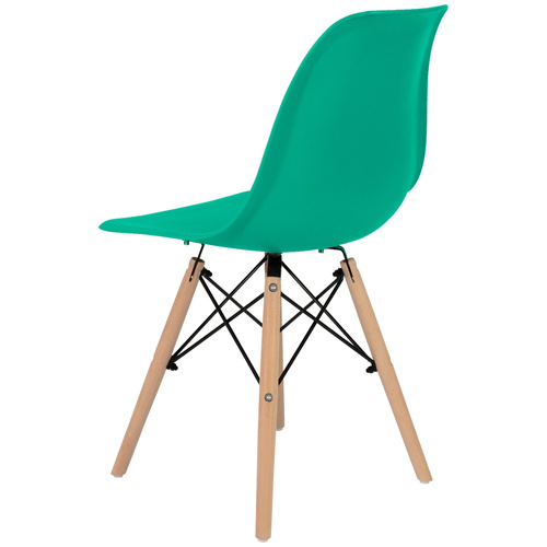 Krzesło Skandynawskie Zielone Drewno Bukowe Salon Biuro