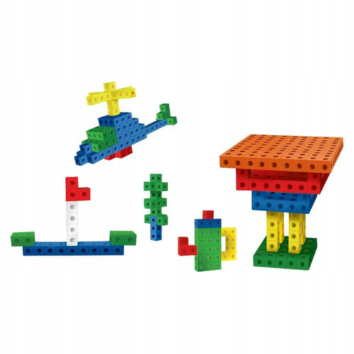 KLOCKI KONSTRUKCYJNE 3D SZEŚCIANY 122 el.