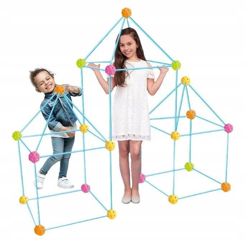 SŁOMKI KLOCKI KONSTRUKCYJNE DUŻE DO BUDOWANIA BAZY 340 elem.