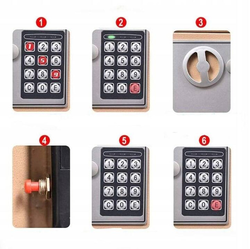 SEJF ELEKTRONICZNY CYFROWY DOM HOTEL BIURO SZYFR KLUCZE