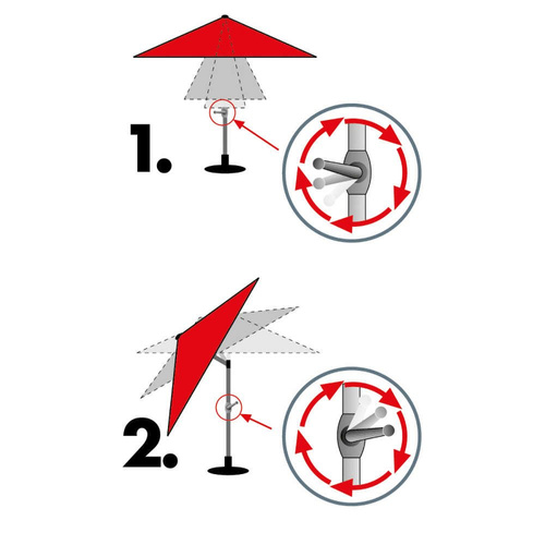 Doppler Parasol Ogrodowy Active Auto Tilt 280cm Antracytowy 840 428437
