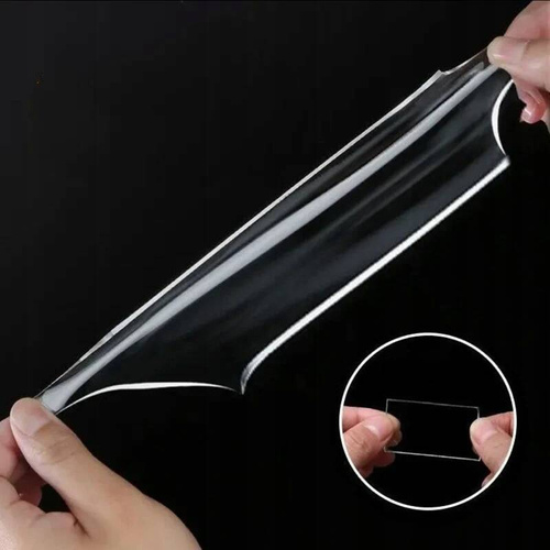 MOCNA TAŚMA DWUSTRONNA KLEJĄCA NANO TAPE WODOODPORNA BEZBARWNA 2m x 2,5cm