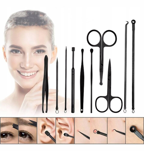 ZESTAW DO MANICURE PAZNOKCI PRZYBORNIK ETUI 24 el