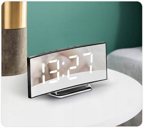 BUDZIK ZEGAR ELEKTRONICZNY CYFROWY LED TERMOMETR